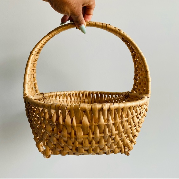 Woven Handmade Rattan Cradle Basket Home Decor - Picture 10 of 14